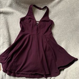 Express deep V skort dress size large